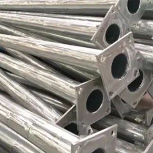 Üretici fiyat açık 3m 6m 8m 9m 12m çift kol galvanizli çelik aydınlatma kutup