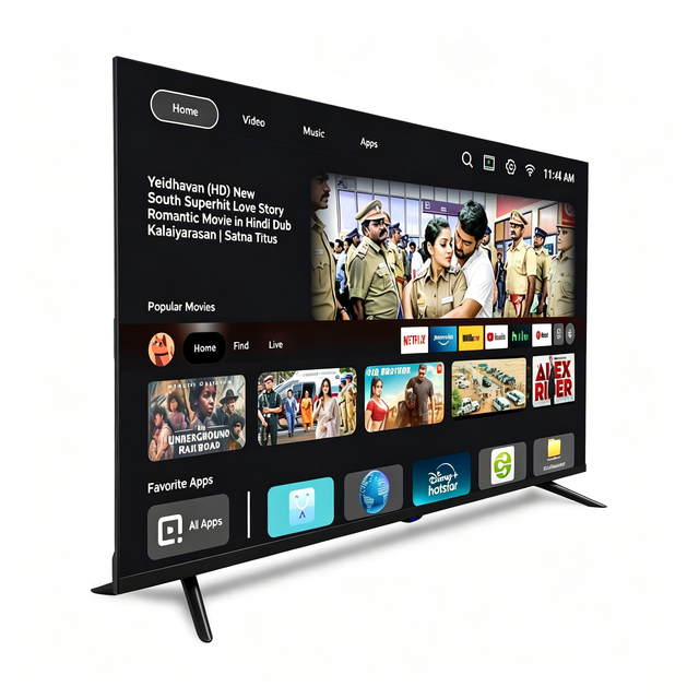 Full Screen 32/43/50/55/65/75/85-Inch 4K Ultra HD LED Smart TV with Wi-Fi Multi-Use for Home/Office/Hotel