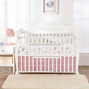 Giường cũi bộ đồ giường thiết lập rừng voi in động vật thiết kế <span class=keywords><strong>100</strong></span>% <span class=keywords><strong>Polyester</strong></span> bé Vườn ươm được trang bị tấm Comforter váy - Product Image 5