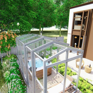 Couverture de <span class=keywords><strong>piscine</strong></span> gonflable personnalisée/Enclos de couverture de <span class=keywords><strong>piscine</strong></span> en dôme en polycarbonate rétractable télescopique pour l'extérieur - Product Image 3