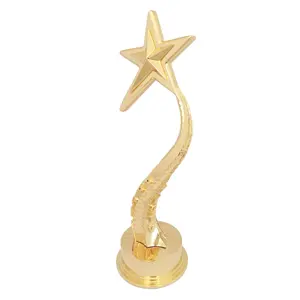 Star Trophy for Champion Souvenir Gift personalizzato Star Trophy Crafts medaglia a forma di stella 3D trofeo d'oro in metallo unico