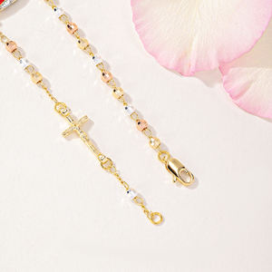 Pulsera <span class=keywords><strong>de</strong></span> cuentas <span class=keywords><strong>de</strong></span> <span class=keywords><strong>Rosario</strong></span> religioso <span class=keywords><strong>de</strong></span> lujo, cadena ajustable, pulseras colgantes <span class=keywords><strong>de</strong></span> cuentas cruzadas <span class=keywords><strong>de</strong></span> la <span class=keywords><strong>Virgen</strong></span> María coloridas católicas - Product Image 6