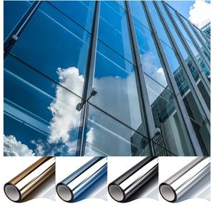 Film adhésif pour vitres, effet miroir argenté chromé, vision unidirectionnelle, sur mesure, 2 plis, pour voiture, maison et commerce, pour la confidentialité et la protection thermique - Product Image 2