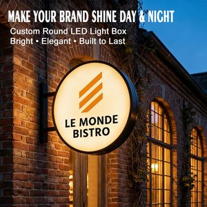 Letrero Luminoso Personalizado de Doble Cara con Marco de Aluminio, Resistente al Agua, para Negocios, Logotipo Publicitario LED para Restaurante - Product Image 6