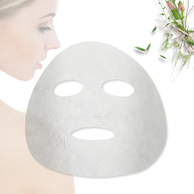 30gsm White 100% Tencel Makeup Face Skin Care Face Mask Paper Beauty Spunlace Fabric Face Mask Sheets