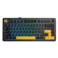 Clavier mécanique de jeu AULA F75 75% avec joint d'étanchéité, sans fil tri-mode, éclairage RGB, touches PBT, 4000 mAh, pour PC et Mac