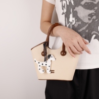 Breloque de sac en cuir PU à pois tendance, pendentif décoratif au design simple pour sac à main et bagages quotidiens