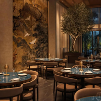 Mobilier d'hôtel de luxe, mobilier de restaurant en bois massif, table et chaise de restaurant, design de mobilier complet pour projet hôtelier