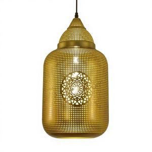 โคมไฟระย้าเหล็กสไตล์<span class=keywords><strong>ไทย</strong></span>สำหรับร้านอาหาร โรงแรม ล็อบบี้ ห้องน้ำชา โฮมสเตย์ - สีทอง - Product Image 1