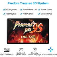 Console de jeu vidéo d'arcade Pandoras 9s avec éclairage LED, rétro 11s/double joystick, prend en charge les jeux