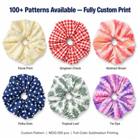 Cadeaux promotionnels personnalisés Articles artisanaux Usine source Chiffons en mousseline Chouchous pour cheveux Bonne élasticité - MOQ500