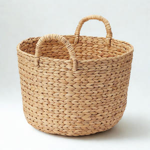 Sac en jacinthe d'eau avant-gardiste, sac fourre-tout tissé géométrique, forme unique, style vintage, déclaration de mode, grande capacité pour l'international - Product Image 1