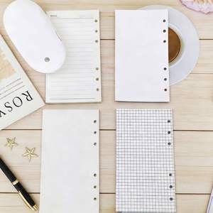 45-Sheet 6-Hole Loose-<b>Leaf</b> Hardcover Notebook Refills Set (Lined/Blank/Grid/Memo) Silk <b>Screen</b> Printed Premium Paper - Product Image 6