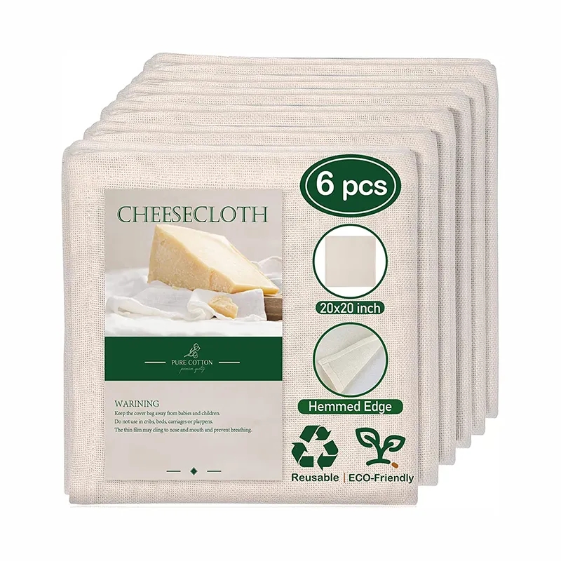 綿100% 食品グレードのモスリンチーズ布生地オーガニックチーズクロスで再利用可能