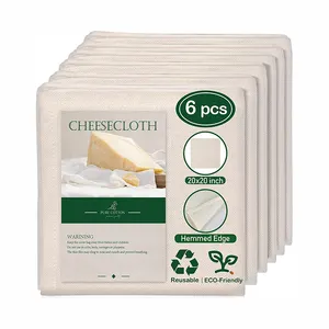 Tissu à fromage en mousseline de qualité alimentaire 100% coton, étoffe biologique pour filtrer, réutilisable