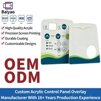 Panneau d'affichage en acrylique PMMA OEM personnalisé, membrane graphique en polycarbonate, clavier à membrane pour équipement industriel