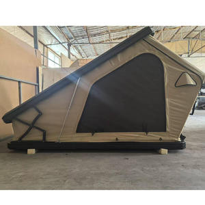 Tente <span class=keywords><strong>de</strong></span> <span class=keywords><strong>toit</strong></span> <span class=keywords><strong>de</strong></span> voiture pliable pour 2 personnes avec échelle intégrée, coque dure résistante aux UV et fermetures à glissière étanches robustes - Product Image 1