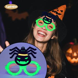 Yachen mùa thu bên trang trí giấy Kính mắt Photo Booth Prop bí ngô cho huỳnh quang bên trang trí Halloween Đảng ủng hộ - Product Image 2