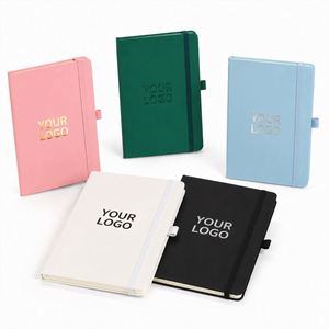 Personalized Leather Notebook Book Factory Promo Custom Logo Printed <b>A5</b> Business Notebook Promotional Gift Pu Leather Notebook - Product Image 1