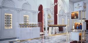 Exhibidor de Metal Moderno con Iluminación LED Ecológica e Impermeable para Perfumes y Cosméticos, Mueble de Exhibición de Maquillaje Personalizado - Product Image 3