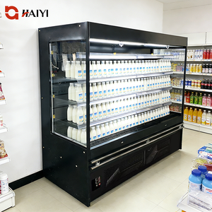 Refrigerador Comercial de Exhibición Abierta para Supermercados, de Acero Inoxidable, con Control Electrónico de Temperatura, Estantes Ajustables y Control de Humedad - Product Image 1