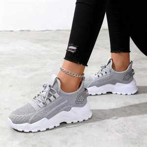 Zapatos de <span class=keywords><strong>Mujer</strong></span>, Primavera, Nuevos, Casuales, Transpirables, Ligeros, Duraderos, con Cordones Delanteros, <span class=keywords><strong>Zapatillas</strong></span> de Una Sola Capa, Venta al Por Mayor de Fábrica - Product Image 3