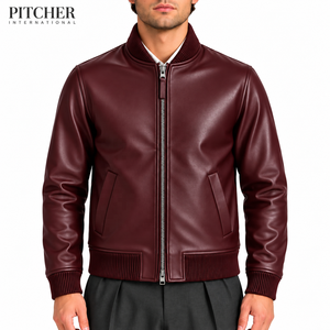 Mens <b>Genuine</b> Leather Jacket Manufacturer Cafe Racer Jacket Custom Design Low Minimum Order Factory USA - Product Image 1