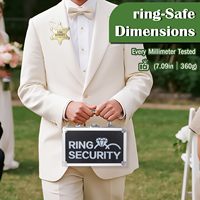 Étui de transport personnalisé pour alliances, idéal pour les cadeaux de porteur d'alliances, valise d'aventure, mini boîte de rangement en aluminium