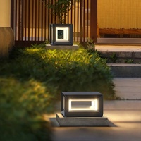 Lampes de poteau de portail extérieures en acier inoxydable LED de haute qualité, étanches IP65, avec capteur de lumière et garantie de 5 ans