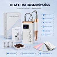 Machine à ongles professionnelle portable rechargeable, moteur sans noyau 35000 tr/min, lime à ongles électrique pour manucure acrylique et gel