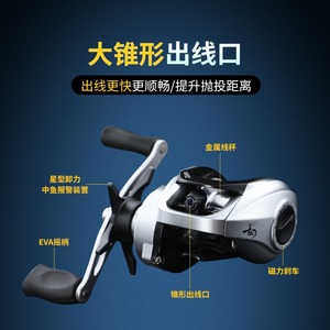 Baitcasting Reel Aluminum Alloy Left Right Hand Waterdrop Wheel Strong Casting Fishing Reel - Product Image 3