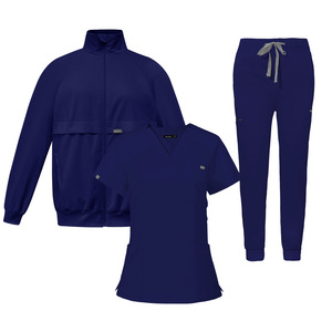 Uniforme Clínico Moderno de Color Oscuro, Camiseta Médica Elástica Personalizada con Logotipo, Blusa Médica <span class=keywords><strong>Dental</strong></span> 42032+52002 - Product Image 6