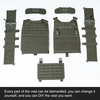 IDOGEAR 500D Nylon Gilet Tactique 500D Nylon Découpe Laser Modulaire Chasse Libération Rapide Combat Formation Autodéfense Fourniture