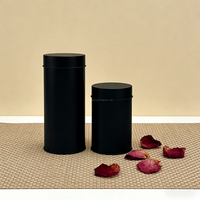 Boîte en fer blanc à double couvercle scellable de qualité alimentaire, conteneur personnalisé avec logo pour thé en vrac, café, matcha, poudre de chocolat, emballage métallique