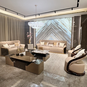 Divano di Lusso in Stile Francese in Legno Massello e Pelle, <span class=keywords><strong>Mobili</strong></span> per Soggiorno Color Ebano in Varie Dimensioni - Product Image 1