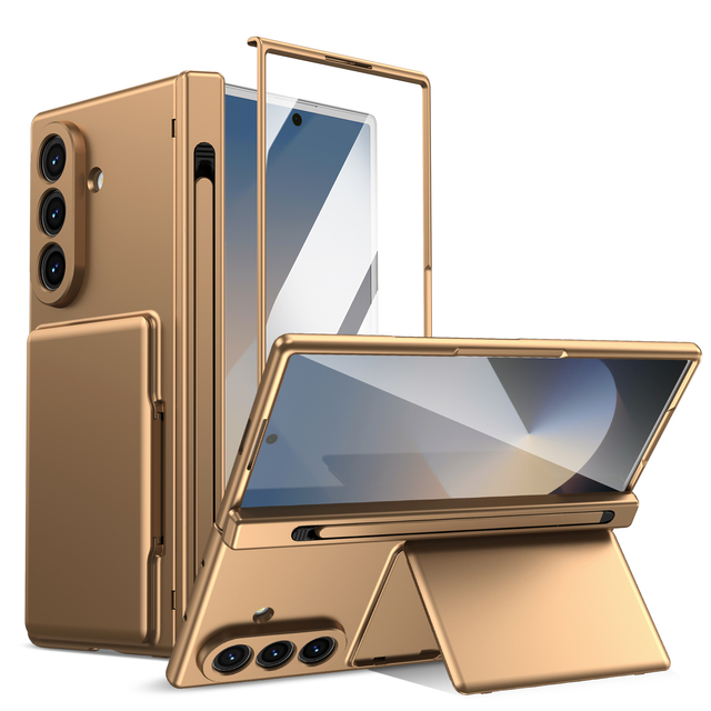 Luxury Shockproof Back Cover for Samsung Z Fold 8 Ultra 7 6 Folding Phone Case Full Protection with Stylus Pen Screen Protector