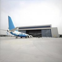 Hangar económico y eficiente, estructura de acero para aviones, construcción de estructura de acero prefabricada