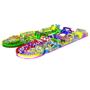 Lona de PVC para equipos de juegos infantiles, atracciones de parques temáticos para exteriores e interiores, pista de obstáculos inflable, inflable de entretenimiento - Product Image 5