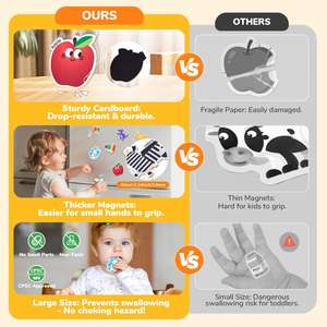 Aimants de réfrigérateur écologiques en plastique de forme irrégulière pour tout-petits/enfants, 26 objets mignons de A à Z, grand design moderne, jouets amusants pour réfrigérateur - Product Image 4