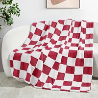 Großhandel Koreanische Minky Flauschige Fleece-Flanell-Decke Weiche Warme Karierte Wurfdecke für Bett Sofa
