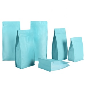 Sacs à café en aluminium composite plastique de 125 g, étanches à l'humidité, à fond plat, avec valve et fermeture éclair - Product Image 5