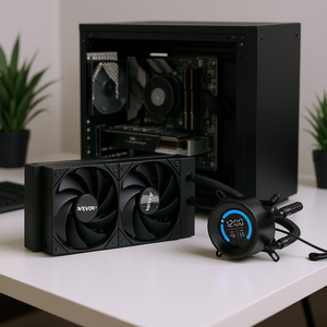 Enfriador Líquido para CPU Vevor con Ventiladores de 120 mm, Refrigeración por Agua para Sistemas Intel y AMD - Product Image 2