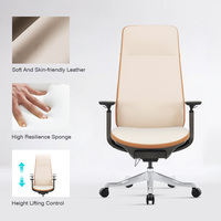 Accoudoir 3D chaise de travail de bureau en cuir écologique commercial chaise de bureau d'ordinateur ergonomique directeur chaises de direction pivotantes