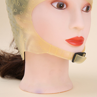 Chapeau en silicone + crochet pour salon de coiffure, chapeau de coloration réutilisable, chapeau de coloration pour mèches, chapeau de coloration pour effet givré