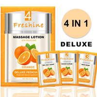 Produits professionnels pour pédicure, Orange Pedi in a Box, Voeshine, ensemble de pédicure en 4 étapes, spa, masques hydratants pour les pieds coréens, fabricant