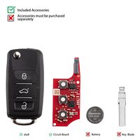 Clé télécommande intelligente XHORSE XEB520EN 2e génération B5 avec puce XT57 Super Chip 3 boutons pour véhicules VAG MQB