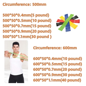 Ensemble de 5 bandes de résistance en latex colorées pour différents niveaux d'intensité - Product Image 4
