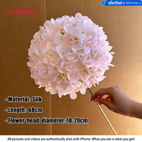 Buket Hydrangea Sutra Pink DC211, Kepala Besar, Gradasi Pink, Hydrangea Buatan untuk Dekorasi Pernikahan dan Rangkaian Bunga