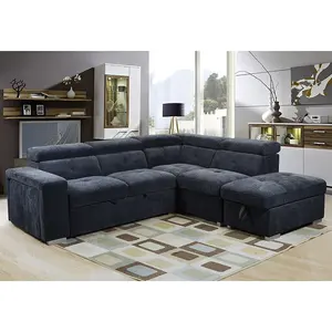 Offre Spéciale grand canapé inclinable moderne multifonctionnel reconfigurable, ensemble de canapé d'angle en tissu, combinaison de canapé modulaire italien