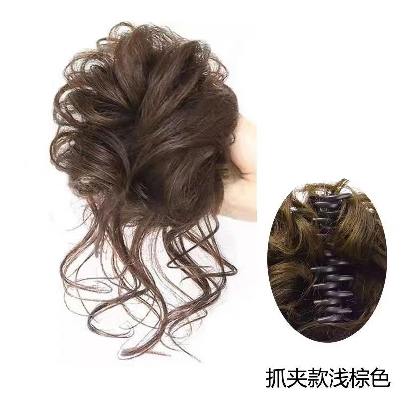 ยางรัดผมแบบหนีบ [สีน้ำตาลอ่อน] สำหรับผมยาว